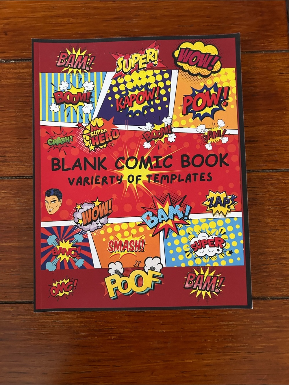 Blank Comic Book Notebook - Red Pop Art Cover